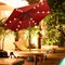 17.5" Bronze Patio Umbrella Base with Steel Upright and Resin Square Stand for Outdoor Use